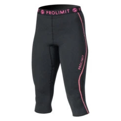 Prolimit Ladies SUP Athletic 3/4 Leg Quick Dry Leggings - Black Pink