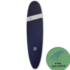Mobyk 7.6 Classic Long Surfboard - Midnight Blue