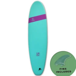 Mobyk 7.0 Classic Long Surfboard - Turquoise
