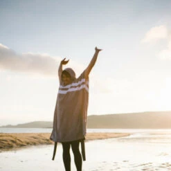 Northcore Beach Basha Changing Robe Stripes - Grey -Water Sports Supplies NOCO24L 4 500x500 1