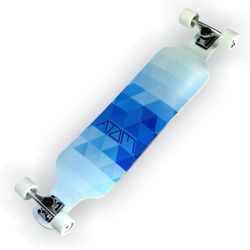Atom Drop Deck Longboard - 39 Inch (Blue Triangles) 6 Atom Drop Deck Longboard - 39 Inch (Blue Triangles) - Image 4