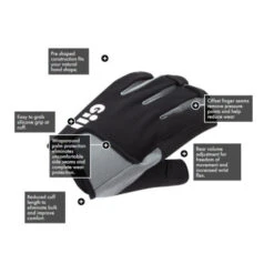 Gill Deckhand Gloves - Short Finger -Water Sports Supplies gill deckhand gloves short finger features 500x500 1