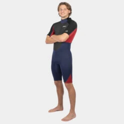 GUL Response 3/2mm Flatlock Shorty Wetsuit - Navy Red -Water Sports Supplies gul response shorty navy red 3 500x500 1