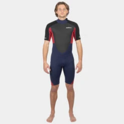 GUL Response 3/2mm Flatlock Shorty Wetsuit - Navy Red