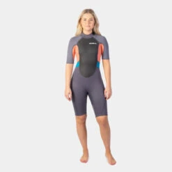 GUL Response Ladies 3/2mm Flatlock Shorty Wetsuit - Grey Coral