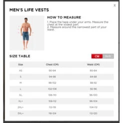 Jobe Unify Life Vest Men Red -Water Sports Supplies jobe mens life vest size chart 500x500 4