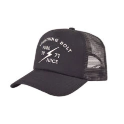 Lightning Bolt - Pure Juice Trucker Hat - Black