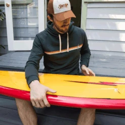 Lightning Bolt - Stripe Fleece Hoodie -Water Sports Supplies lightning bolt stripe fleece hoodie green 2 500x500 1