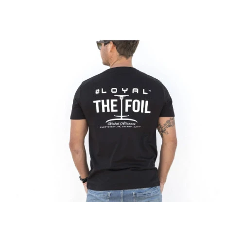 Loyal To The Foil - T-Shirt - 'X' Hydrofoil Logo - Black 4 Loyal To The Foil - T-Shirt - 'X' Hydrofoil Logo - Black - Image 2