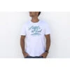 Loyal To The Foil - T-Shirt - Script Logo - White Turquoise -Water Sports Supplies loyal to the foil tshirt script logo white emerald 500x500 1