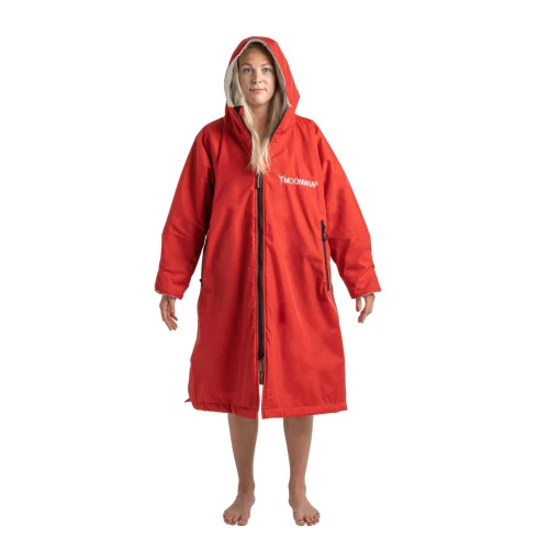 Frostfire Moonwrap - Waterproof Changing Robe - Long Sleeve - Crimson Red 8 Frostfire Moonwrap - Waterproof Changing Robe - Long Sleeve - Crimson Red - Image 6
