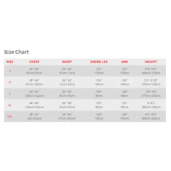 Nookie Iceman All-In-One Thermal Suit 11 Nookie Iceman All-In-One Thermal Suit -Water Sports Supplies nookie iceman thermal suit size guide 500x500 1