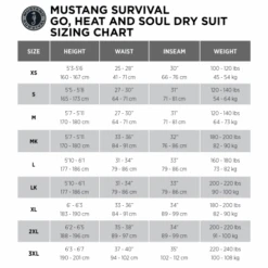 Ocean Rodeo Go Drysuit -Water Sports Supplies ocean rodeo size chart 500x500 2