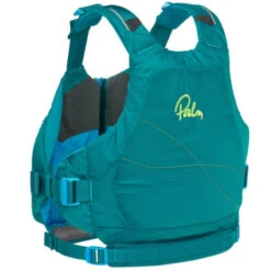 Palm Tika PFD Women -Water Sports Supplies palm tika women teal pfd back 500x500 1