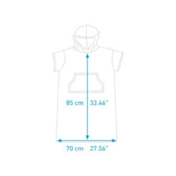 Surflogic Poncho Junior - Cyan Turquoise -Water Sports Supplies surflogic junior changing poncho cyan turquoise 2 500x500 1