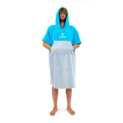 Surflogic Poncho Cyan & Grey