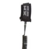 XM Stand Up Paddle (SUP) Leash Coiled 9ft - Ankle -Water Sports Supplies xm sup coiled leash black 500x500 1