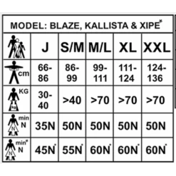 YAK Kallista 50N Buoyancy Vest Black - Junior -Water Sports Supplies yak kallista sizes 500x500 2